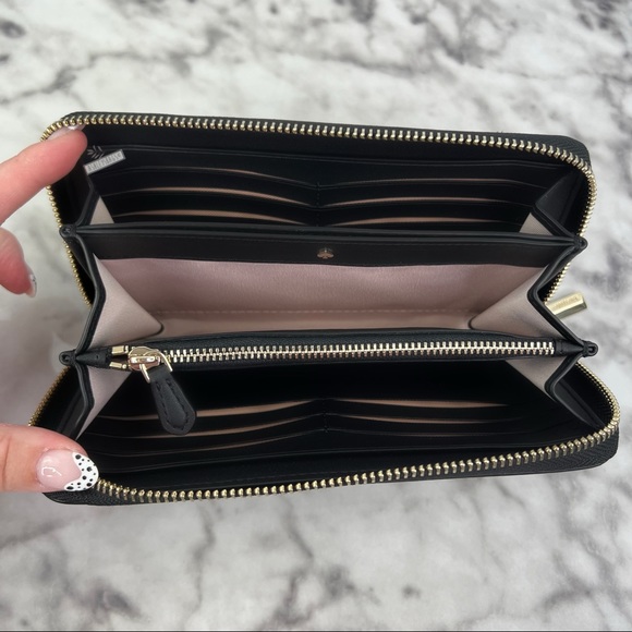 Kate Spade Pearl Embellish Large Continental Zip Around Wallet - Picture 5 of 6